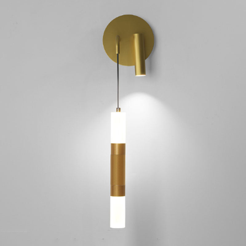 Modern Metal Wall Light Strip 2 Lights LED Reading Wall Sconce for Bedroom