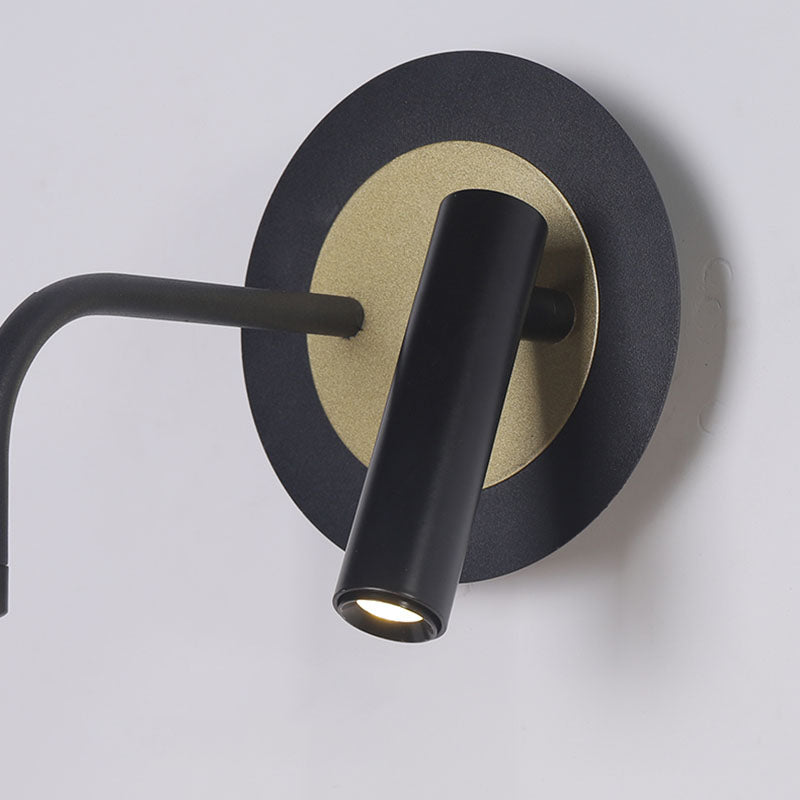 Modern Metal Wall Light Strip 2 Lights LED Reading Wall Sconce for Bedroom