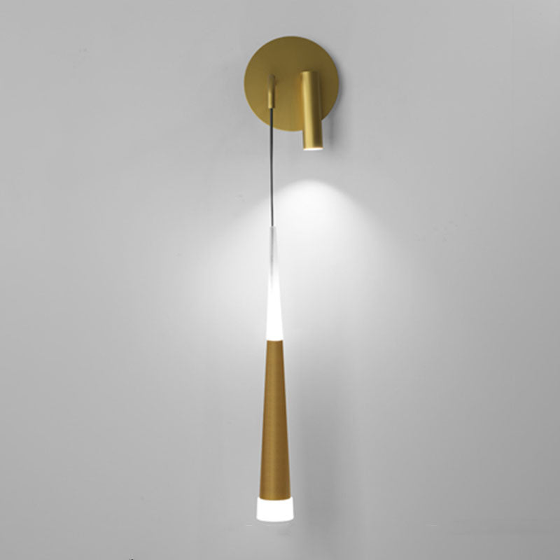 Modern Metal Wall Light Strip 2 Lights LED Reading Wall Sconce for Bedroom