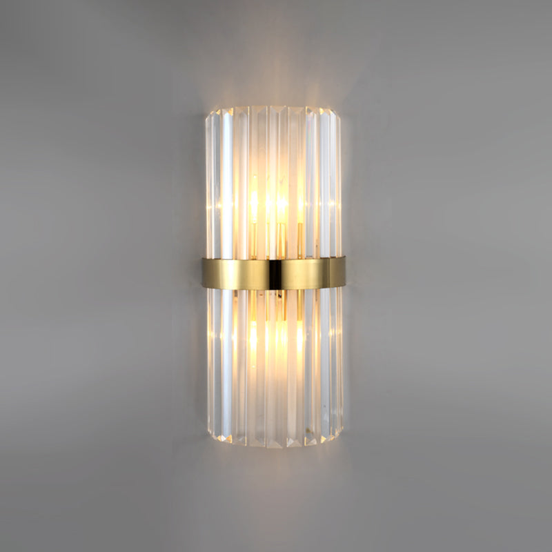 Postmodern Style Crystal Wall Light Geometric Shape Wall Sconce for Bedroom