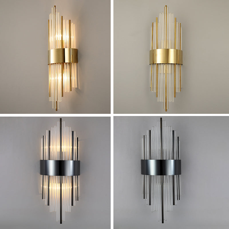 Postmoderne Stilkristallwandlicht geometrische Form Wandleuchten für Schlafzimmer