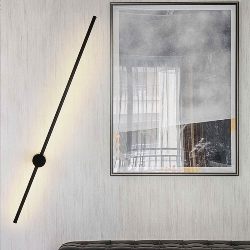 Minimalistische Metallwandleuchte gerade 1 leichte LED -Wandleuchten für Schlafzimmer