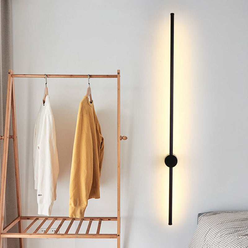 Minimalistische Metallwandleuchte gerade 1 leichte LED -Wandleuchten für Schlafzimmer