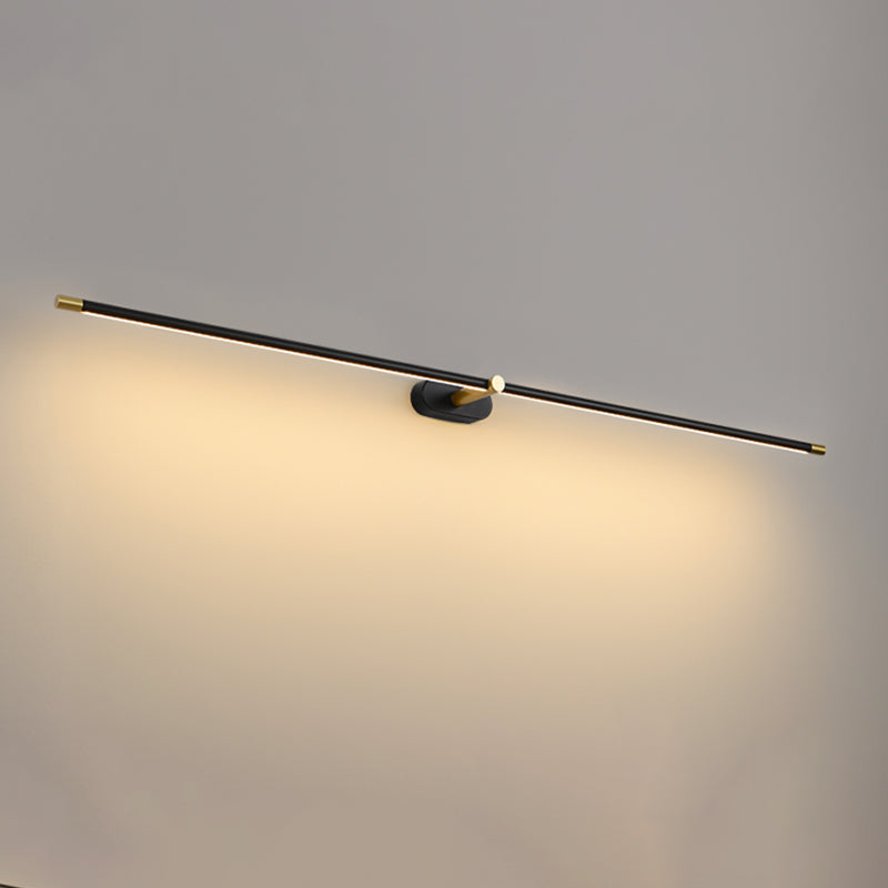Luce a parete a forma lineare Metal in stile moderno 1 Luce Light Sconce per il bagno