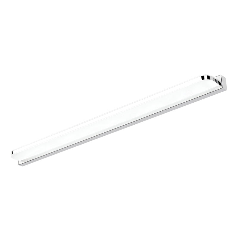 Light de vanité en acier inoxydable à 1 lumière Lumière miroir droit nordique pour la salle de bain