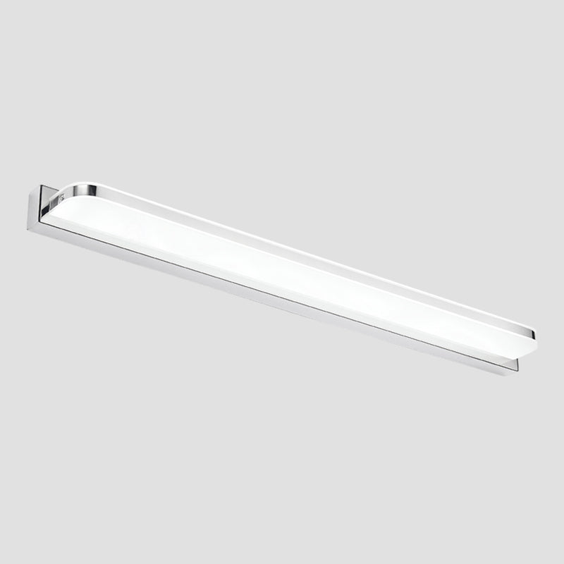 Light de vanité en acier inoxydable à 1 lumière Lumière miroir droit nordique pour la salle de bain