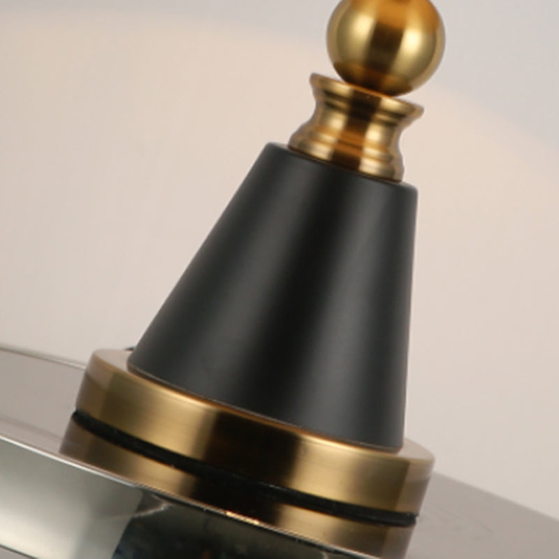 Moderne einfache Metalltischlampe Acrylschattenzylinderform -Glühbirnenleuchte für Schlafzimmer