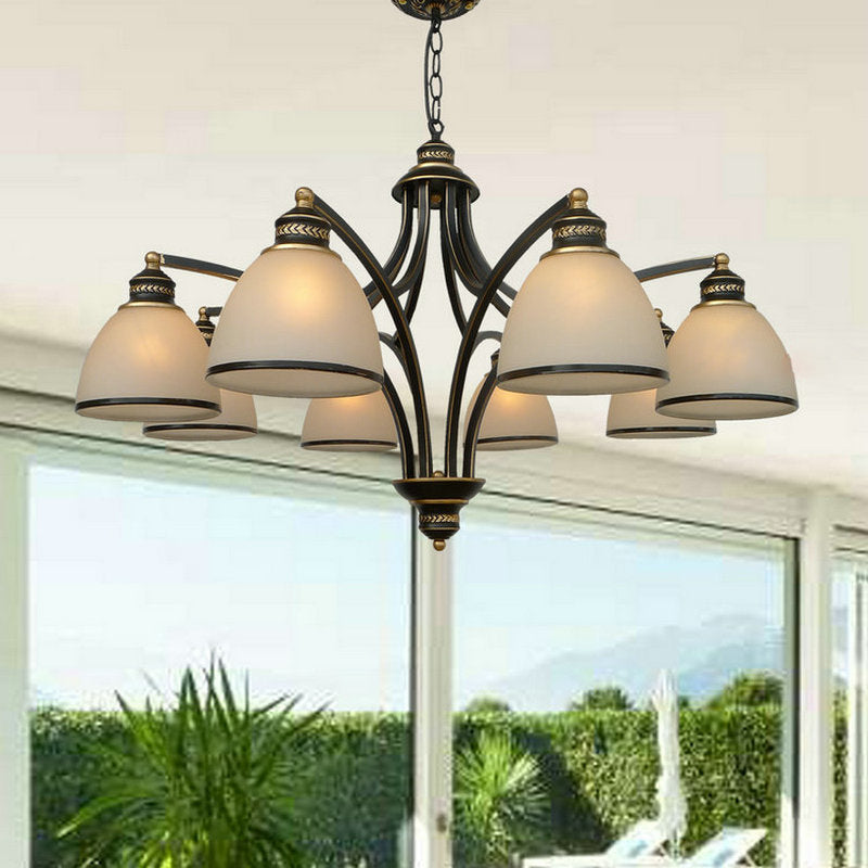Industrial Tapered Chandelier Lights Glass Chandelier Pendant Light for Living Room