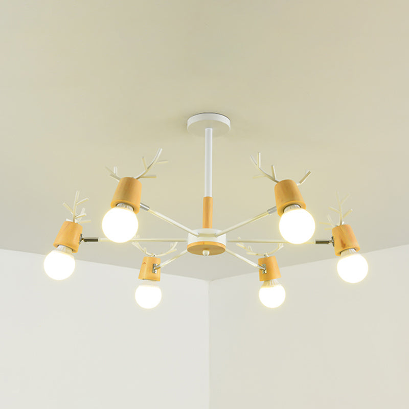 Lámpara de colgación de múltiples luces de metal colgante de estilo moderno para restaurante