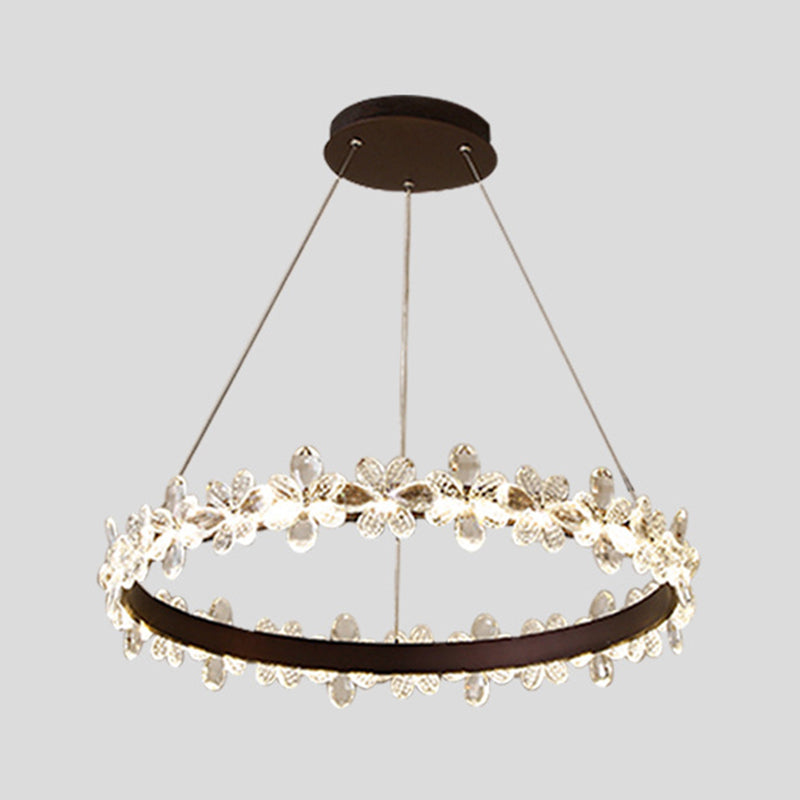 Postmoderne Kristallkreis Kronleuchter Lampe Licht Luxus hängende Licht für Schlafzimmer