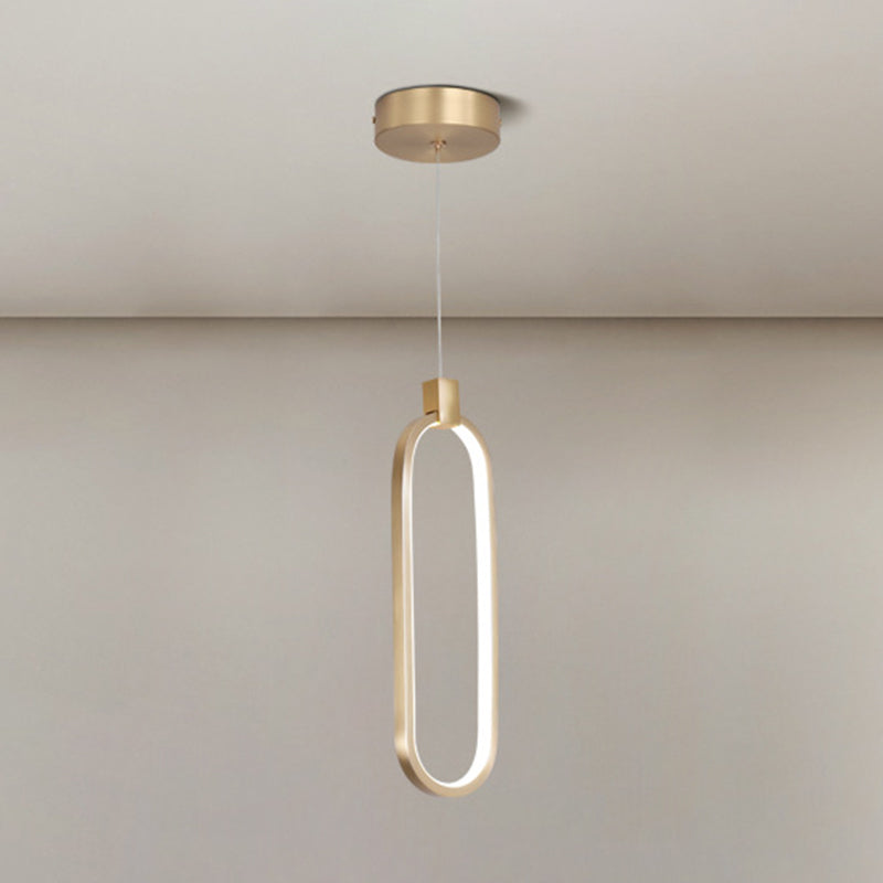 Modern Style Hanging Light Fixture Strip Shape Pendant Light with Silica Gel Shade