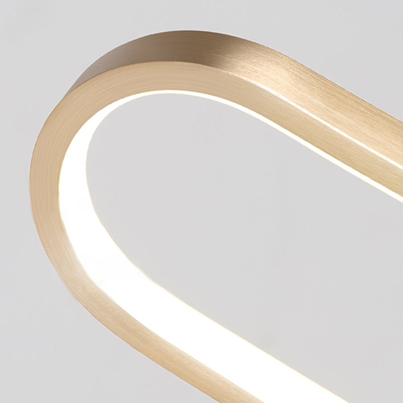 Modern Style Hanging Light Fixture Strip Shape Pendant Light with Silica Gel Shade