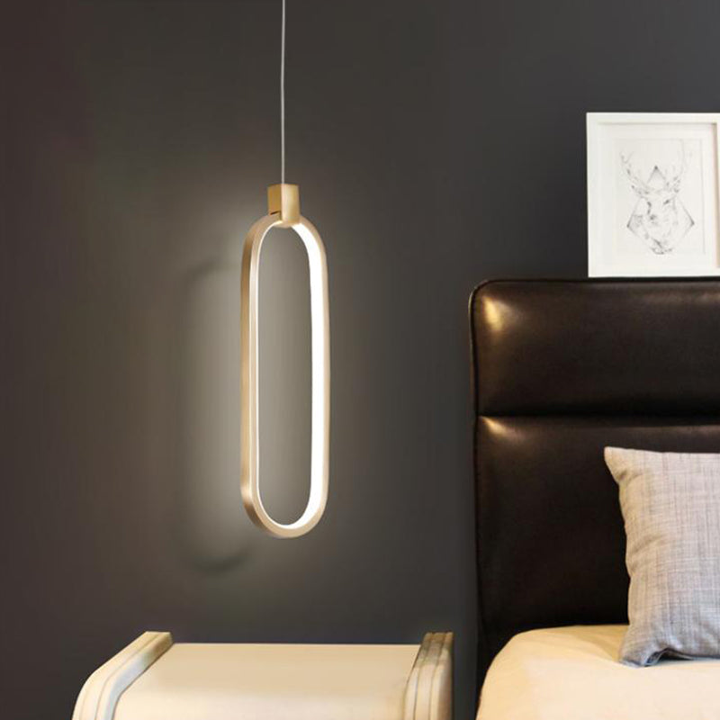 Modern Style Hanging Light Fixture Strip Shape Pendant Light with Silica Gel Shade