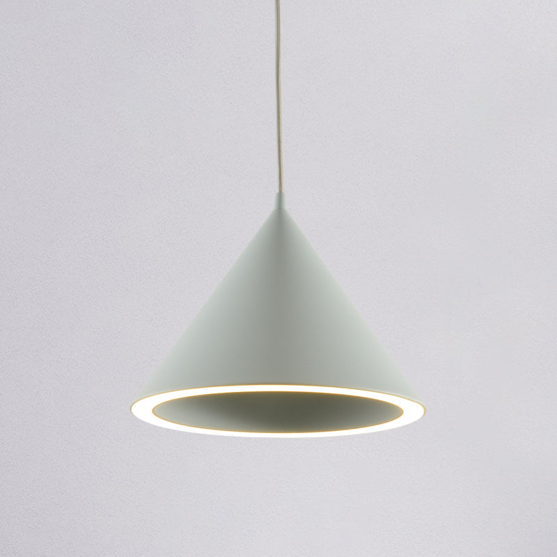 Macaron Hanging Light Fixture 1-Light Pendant Lamp with Plastic Shade for Living Room