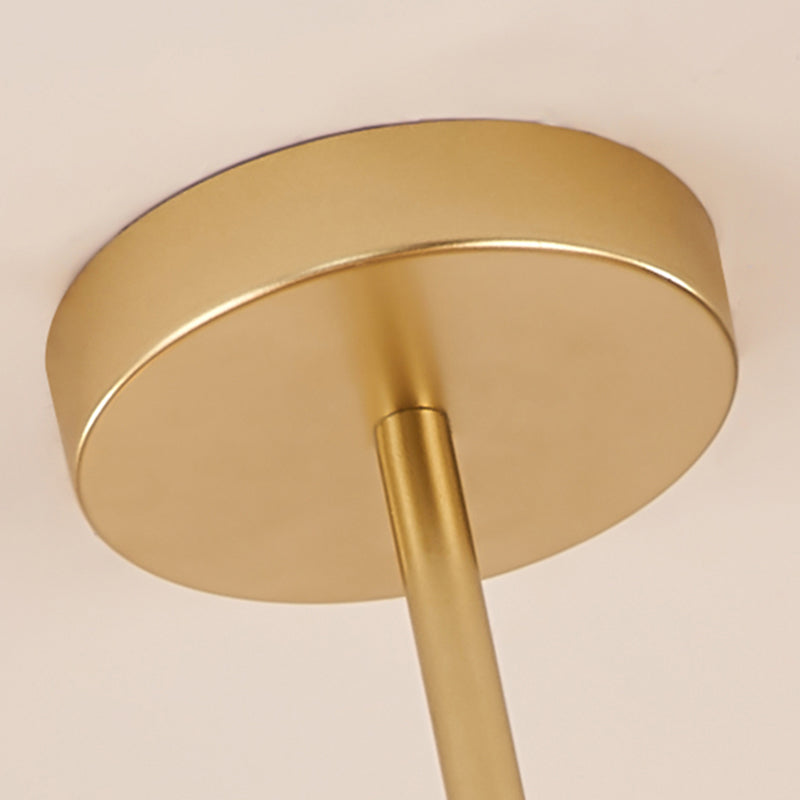 Moderner Globusform -Kronleuchter Metall Multi -Hell -Kronleuchter -Anhänger mit weißem Glas