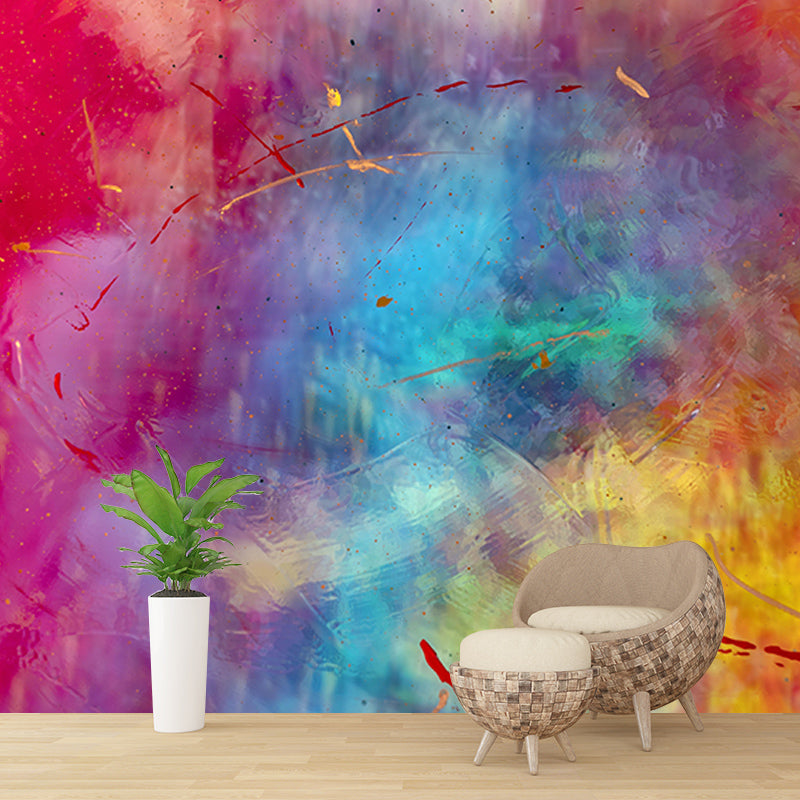 Photography Stain Resistant Wall Mural Wallpaper Watercolor Sitting Room Wall Mural