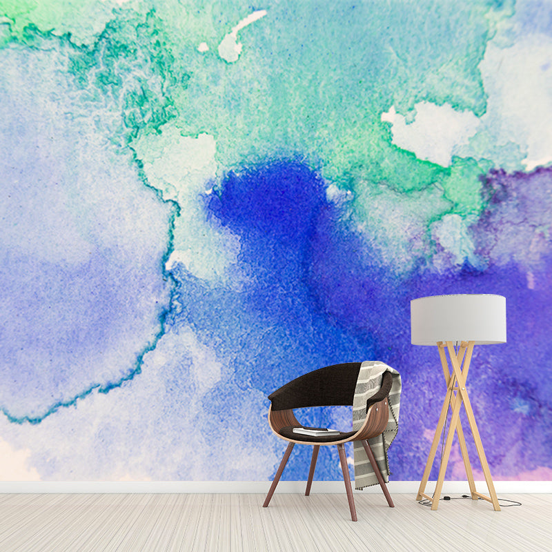 Photography Stain Resistant Wall Mural Wallpaper Watercolor Sitting Room Wall Mural