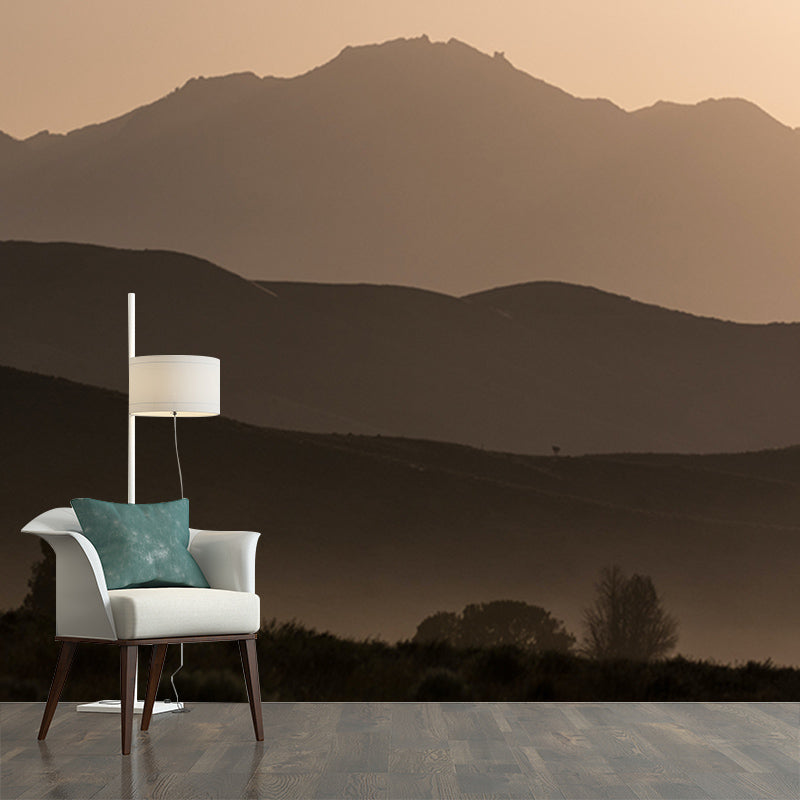 Modern Style Wall Mural Wallpaper Mountain Range Sitting Room Wall Mural