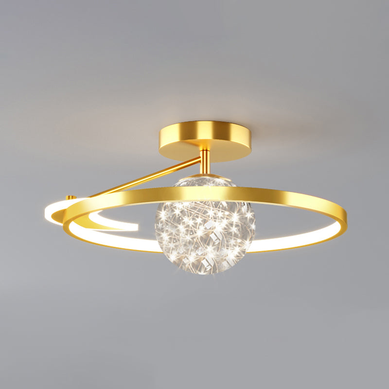 Lámpara moderna de la esfera de la esfera metal 3 luz de techo de montaje de altura de luz