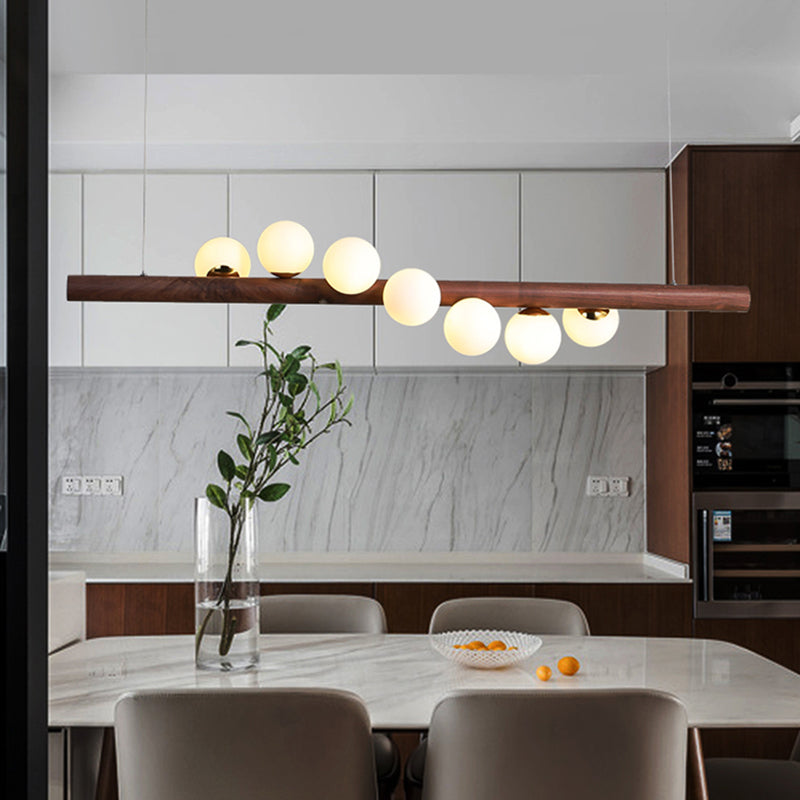 Moderne Stil sphärische Insel Lichter Holz große Küchenheize Leuchten