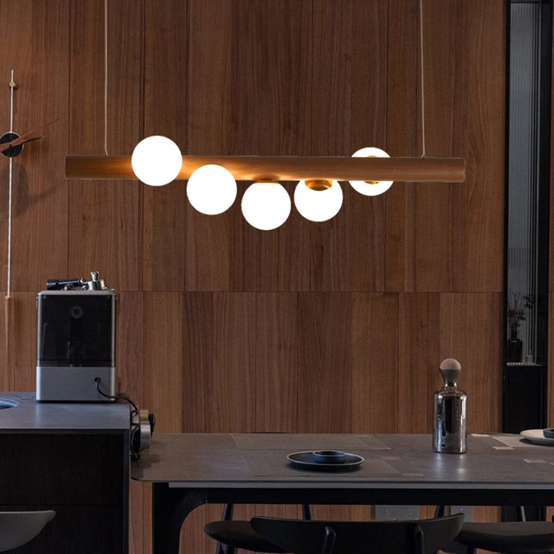 Moderne Stil sphärische Insel Lichter Holz große Küchenheize Leuchten