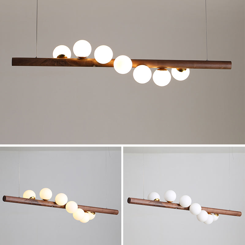 Moderne Stil sphärische Insel Lichter Holz große Küchenheize Leuchten