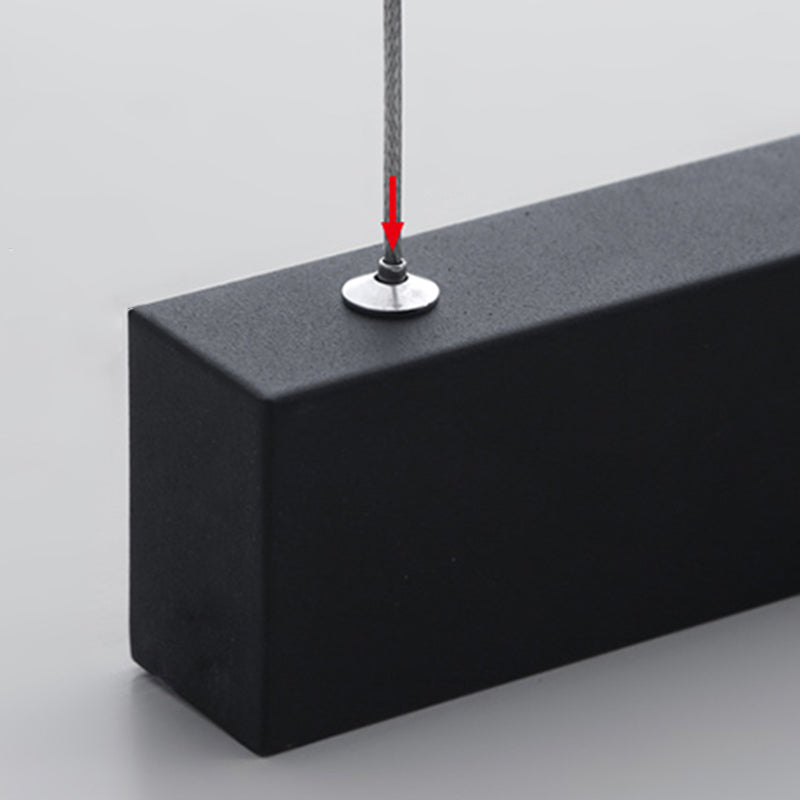 Moderne Anhängerbeleuchtung für Kücheninsel Linearinsel Anhänger Leuchtmetall 1 Licht