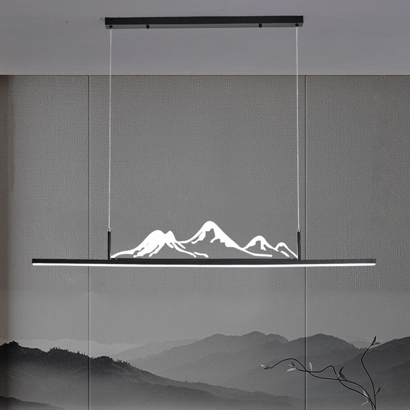 Moderne Anhängerbeleuchtung für Kücheninsel Linearinsel Anhänger Leuchtmetall 1 Licht