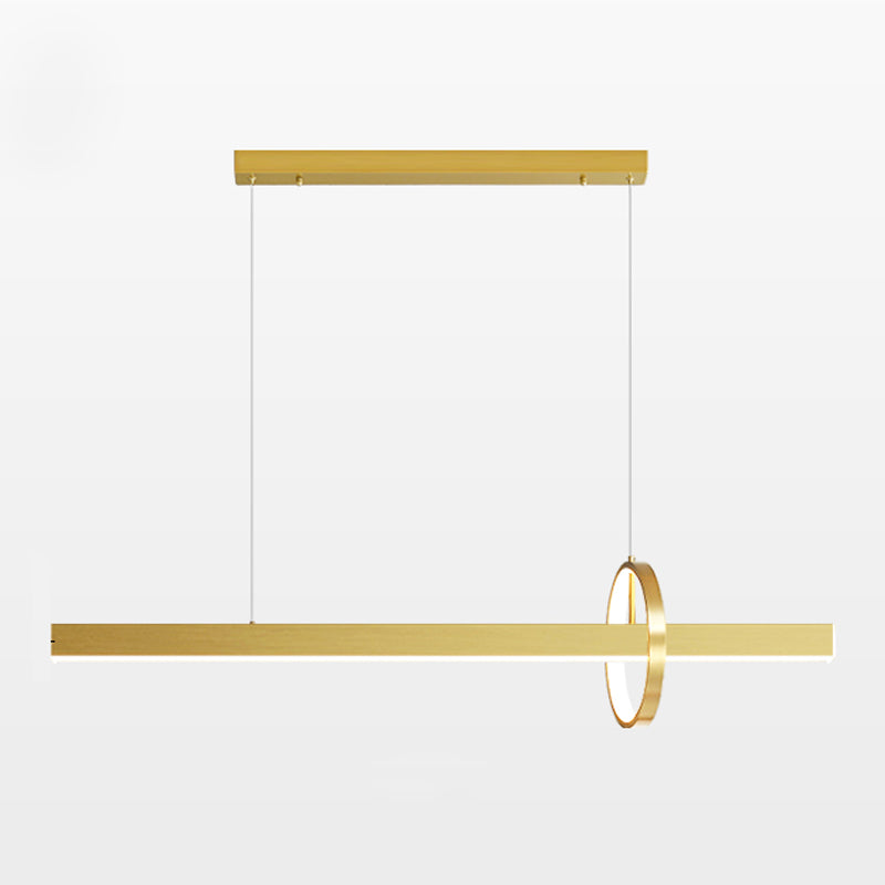 Lineare Form Island Lichter zeitgenössischer Stil Metal 2 Light Island Lighting