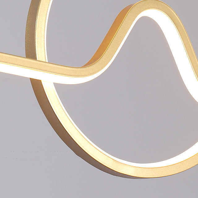 Moderner Stil linearer Form Island Leuchten Metall Zwei Lichtheizenbeleuchtung