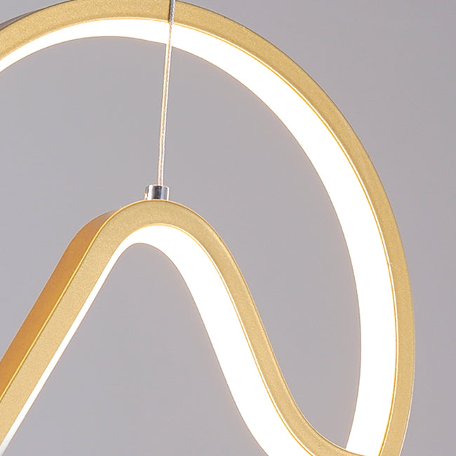 Moderner Stil linearer Form Island Leuchten Metall Zwei Lichtheizenbeleuchtung