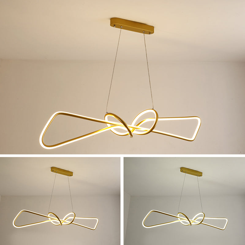 Moderner Stil Linearer Form Island Lichter Metal Island Beleuchtung für Esszimmer