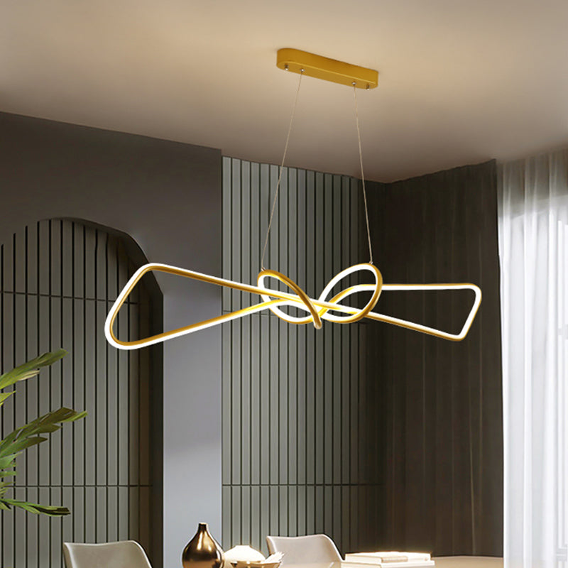 Moderner Stil Linearer Form Island Lichter Metal Island Beleuchtung für Esszimmer