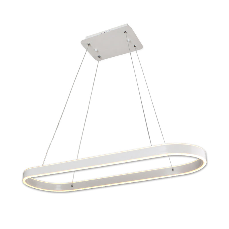 Modern Style Linear Shape Island Lighting Ideas Metal 2 Light Island Pendants in White