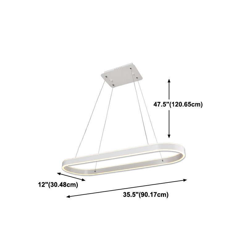 Modern Style Linear Shape Island Lighting Ideas Metal 2 Light Island Pendants in White