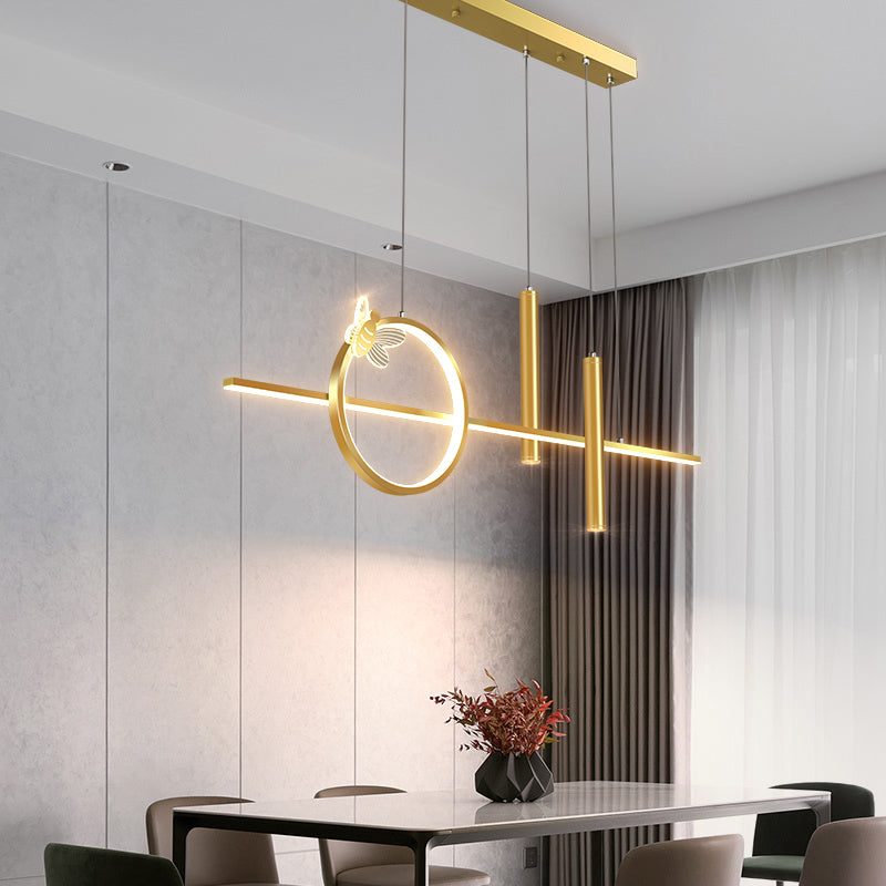 Contemporary Style Linear Island Lighting Metal Island Lighting Fixtures