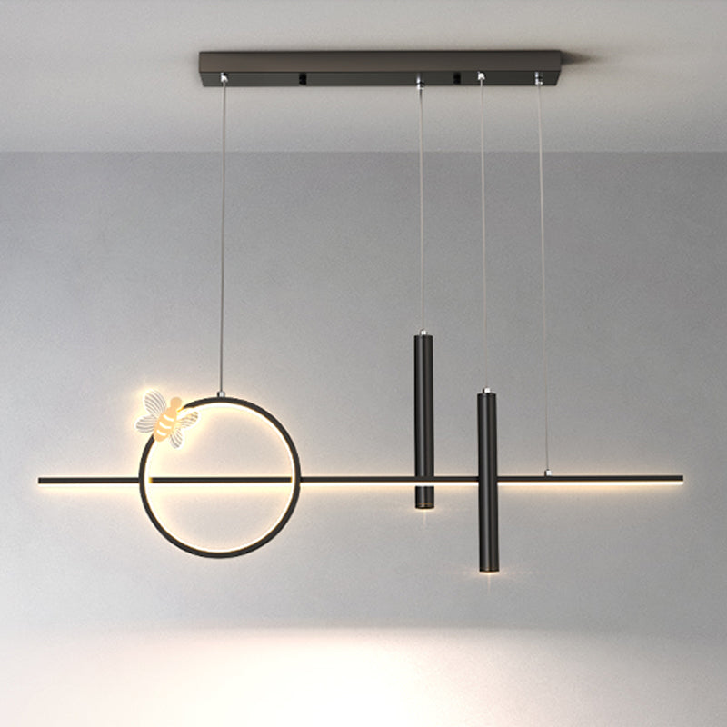 Zeitgenössischer Stil linearer Inselbeleuchtung Metal Island Lighting Armaturen