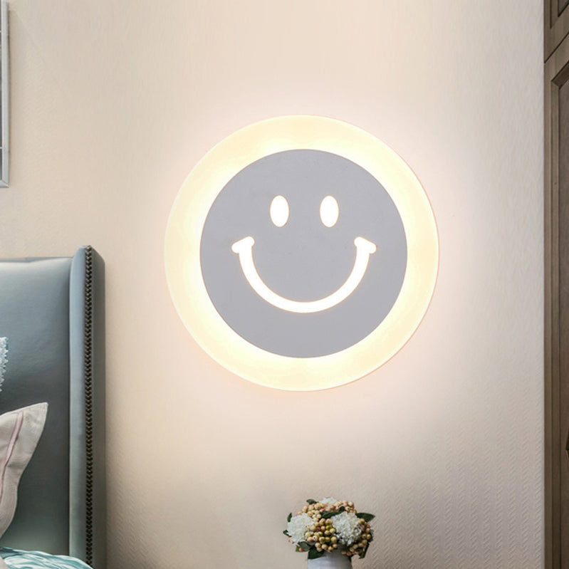 Lampade di applique rotonde in stile moderno in metallo 1 illuminazione montata a parete