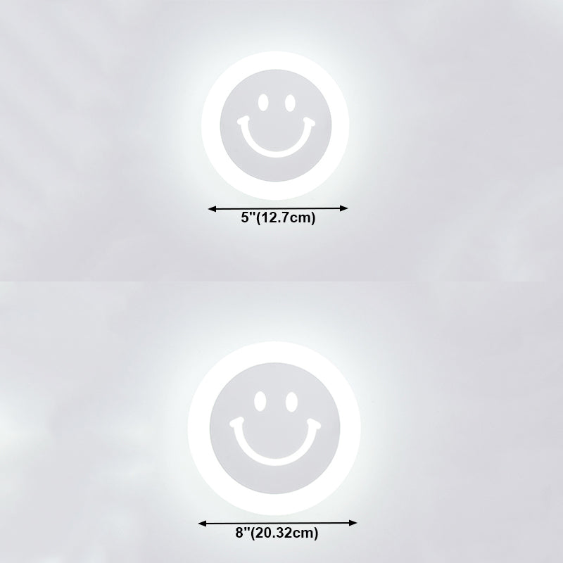 Modern Style Round Sconce Light Fixtures Metal 1 Light Wall Mounted Lighting