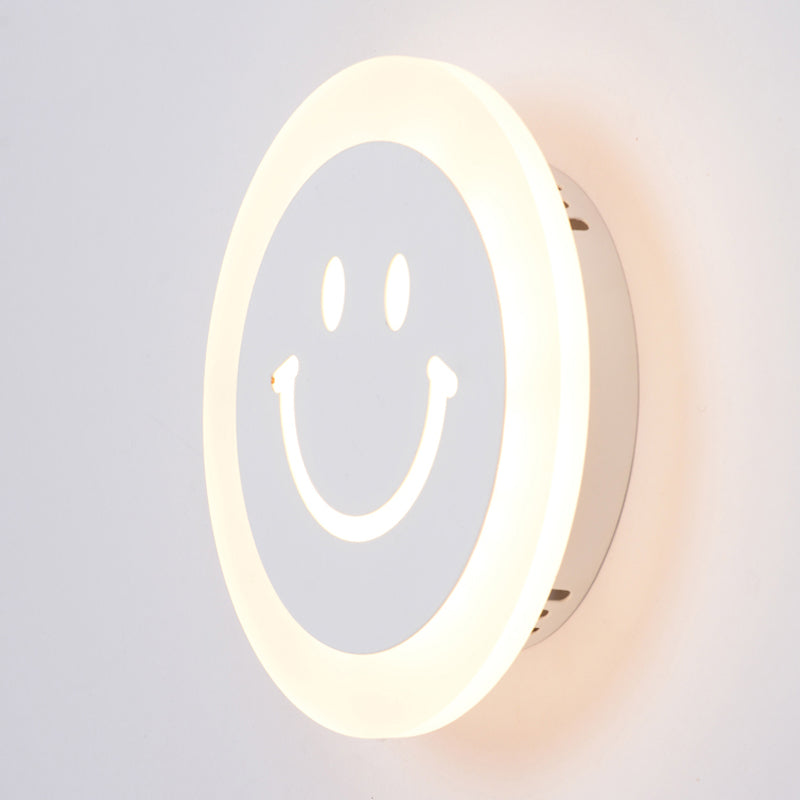 Modern Style Round Sconce Light Fixtures Metal 1 Light Wall Mounted Lighting