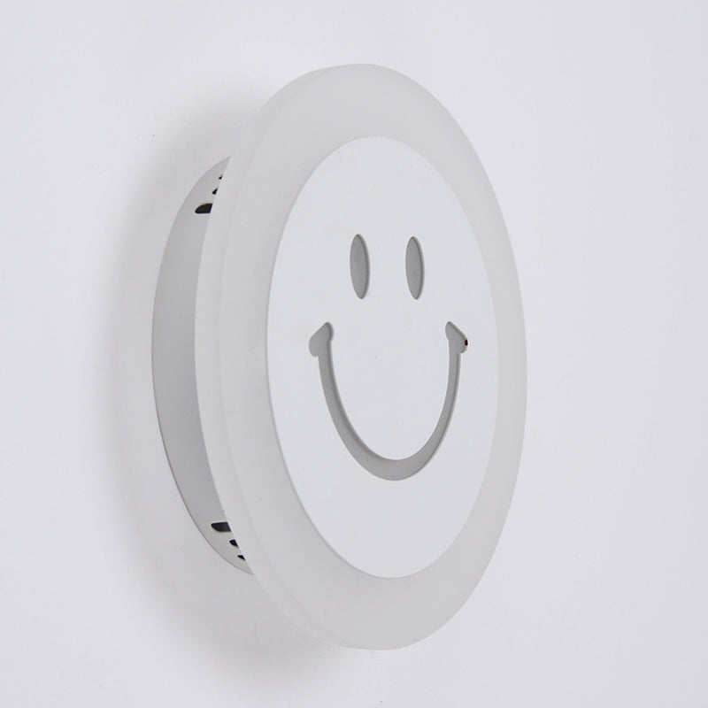 Modern Style Round Sconce Light Fixtures Metal 1 Light Wall Mounted Lighting