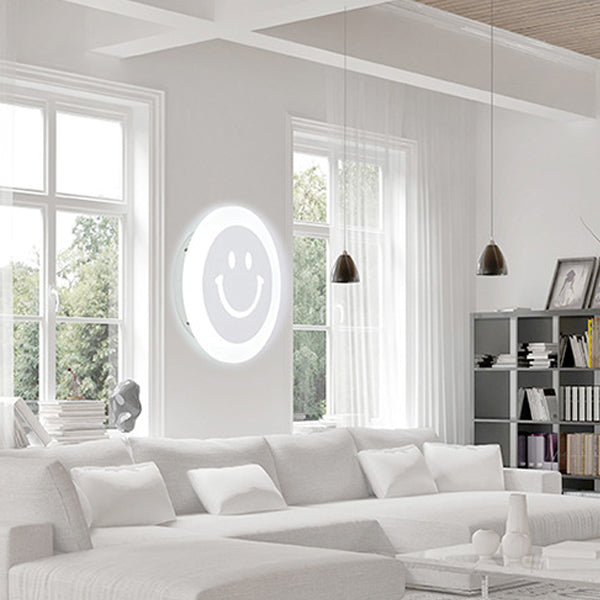 Modern Style Round Sconce Light Fixtures Metal 1 Light Wall Mounted Lighting