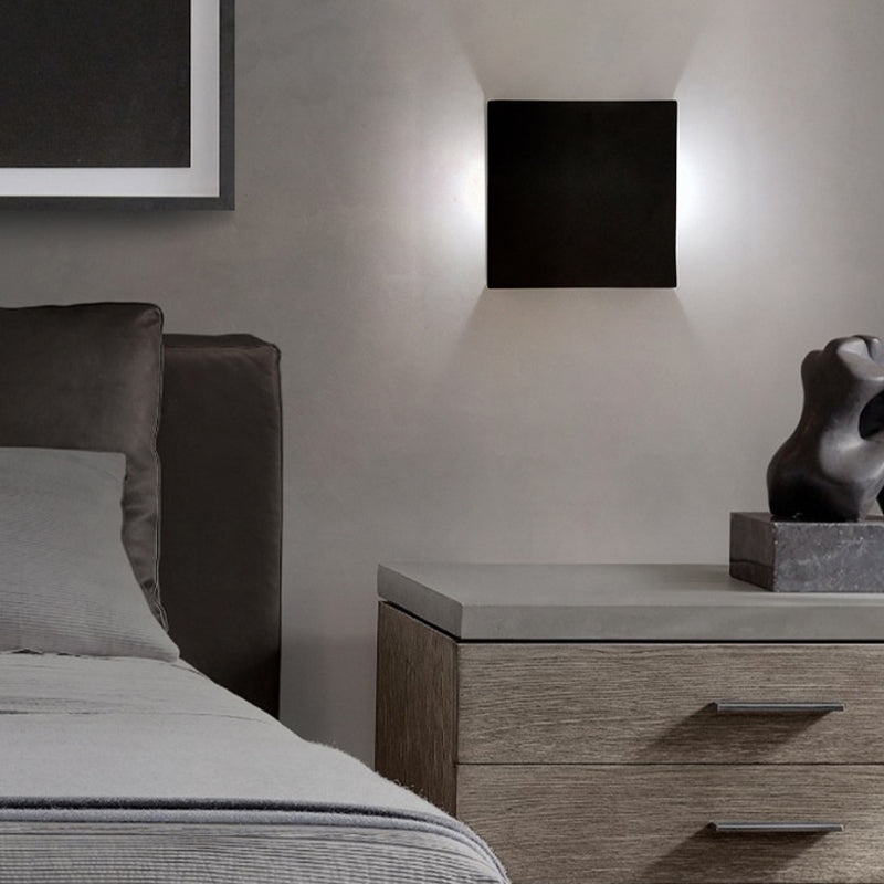 Contemporary Aluminum Wall Light Cube 4" Wide Wall Washer for Living Room