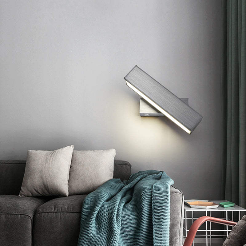 Square Shape Metal Wall Light Modern 1-Light Wall Mounted Light Fixture