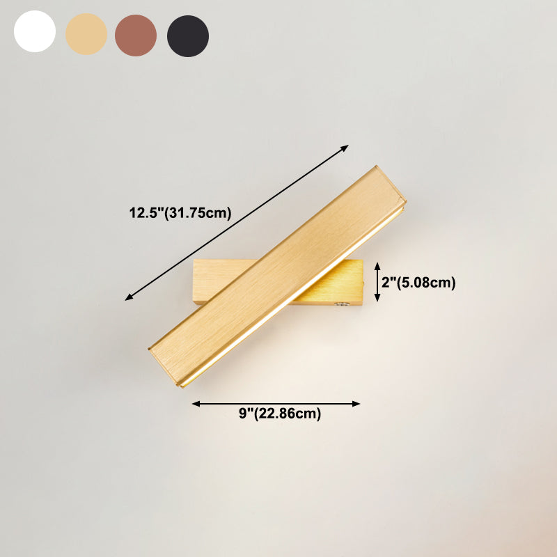 Square Shape Metal Wall Light Modern 1-Light Wall Mounted Light Fixture