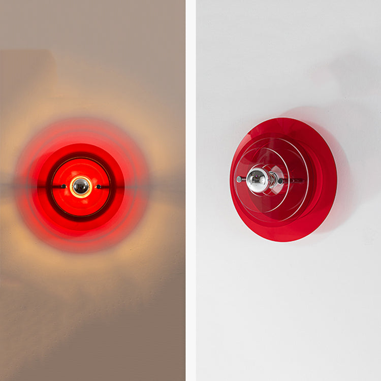 Multi-Layer Wall Sconce Lamp Nordic Acrylic 1-Light Bedroom Wall Light Fixture