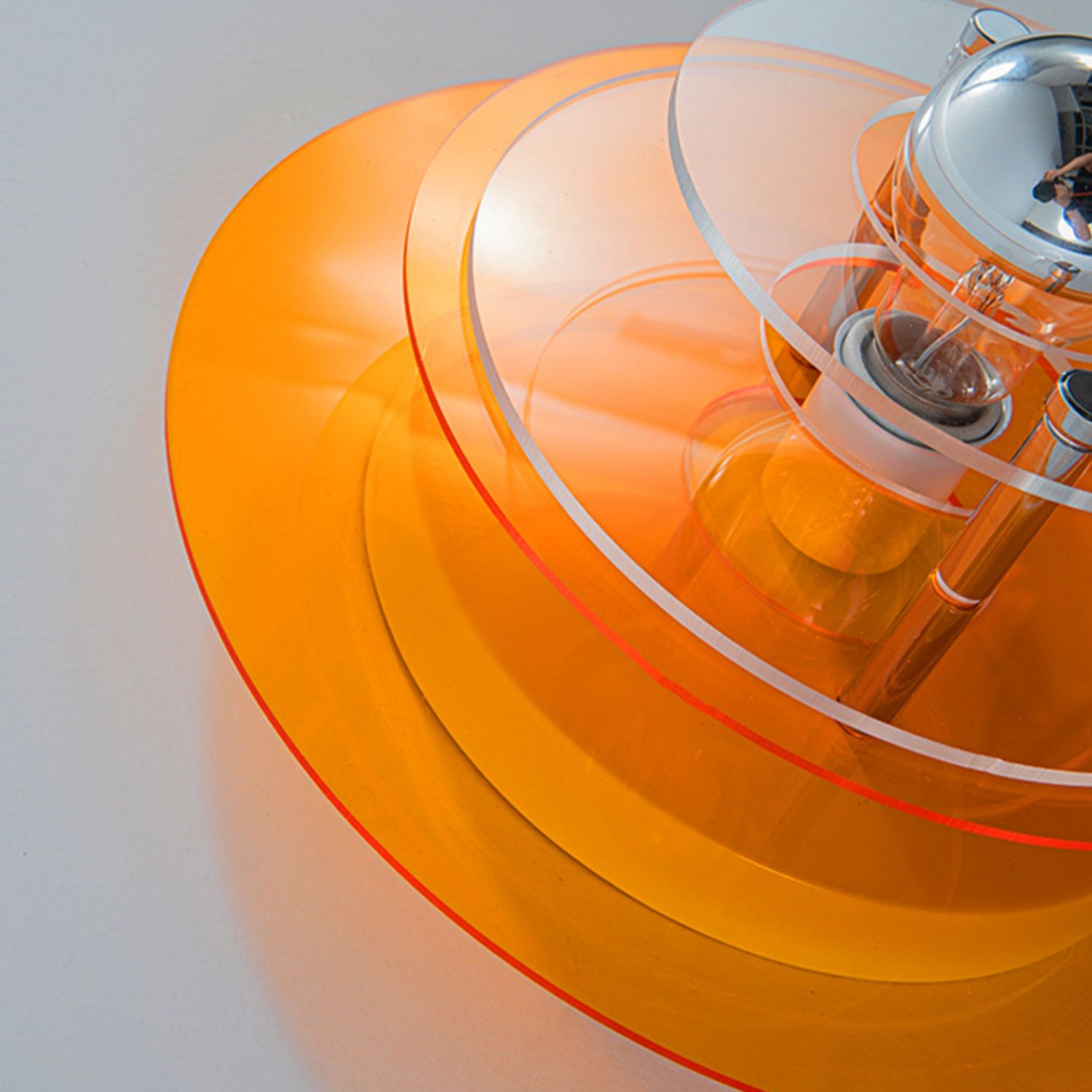 Multi-Layer Wall Sconce Lamp Nordic Acrylic 1-Light Bedroom Wall Light Fixture