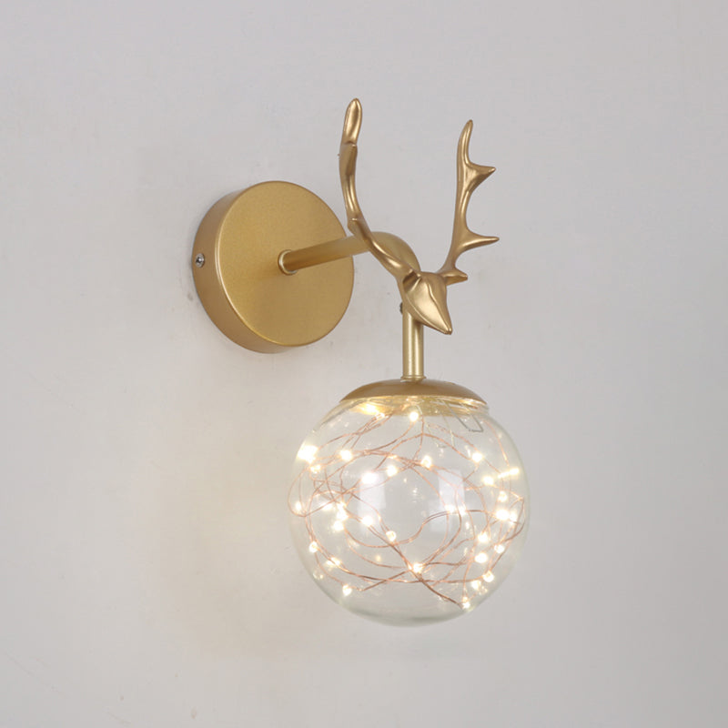 Glaskugelform Wand Licht moderne 1-Licht-Wandmontageleuchte