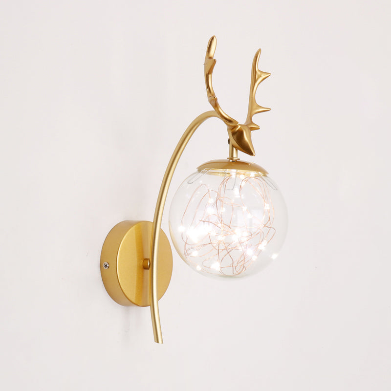 Glaskugelform Wand Licht moderne 1-Licht-Wandmontageleuchte