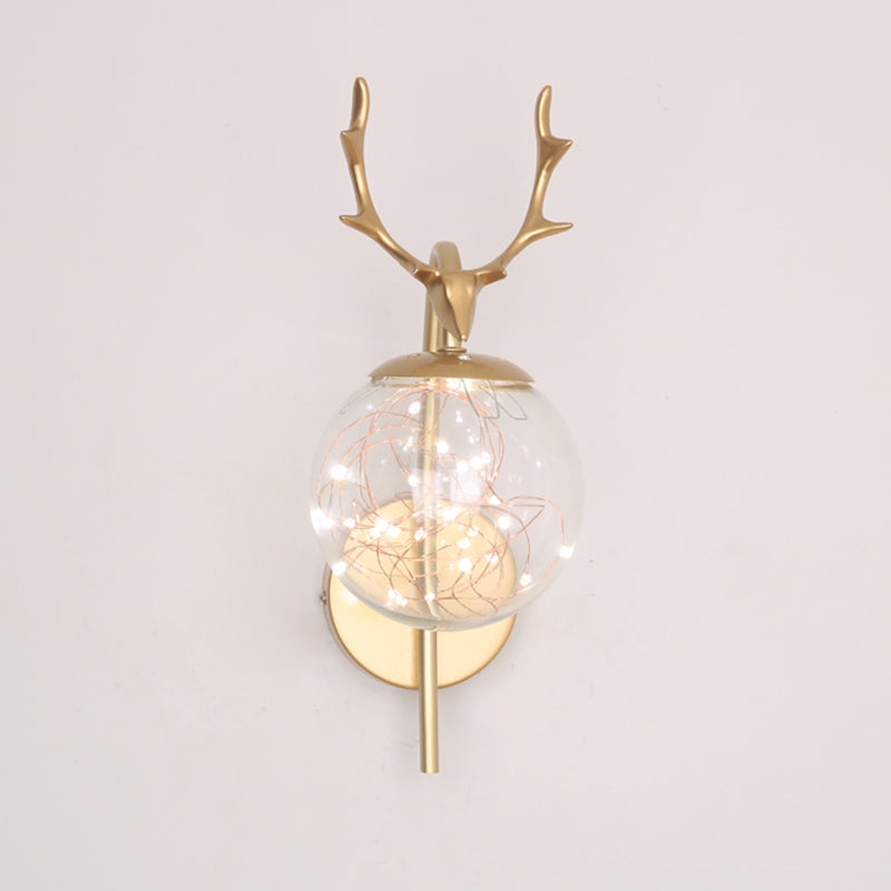 Glaskugelform Wand Licht moderne 1-Licht-Wandmontageleuchte